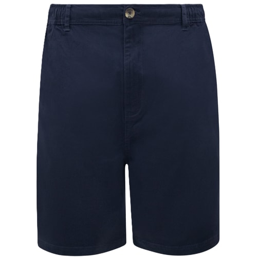 D555 Spencer 2 Full Elastic Waist Stretch Shorts Navy